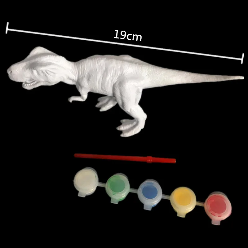 DIY раскраска животных Динозавр Брахиозавр Стегозавр тираннозавр рекс Модель Рисунок граффити Дети Детские игрушки