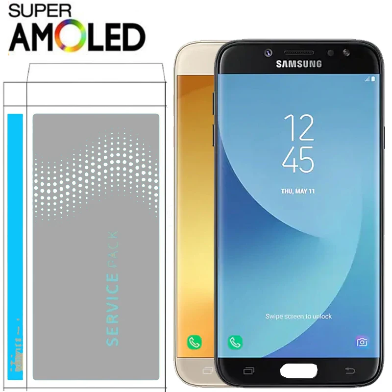 100% Оригинальный 5 &quotсупер AMOLED дисплей для SAMSUNG Galaxy J7 Pro 2017 J730 J730F LCD дигитайзер в