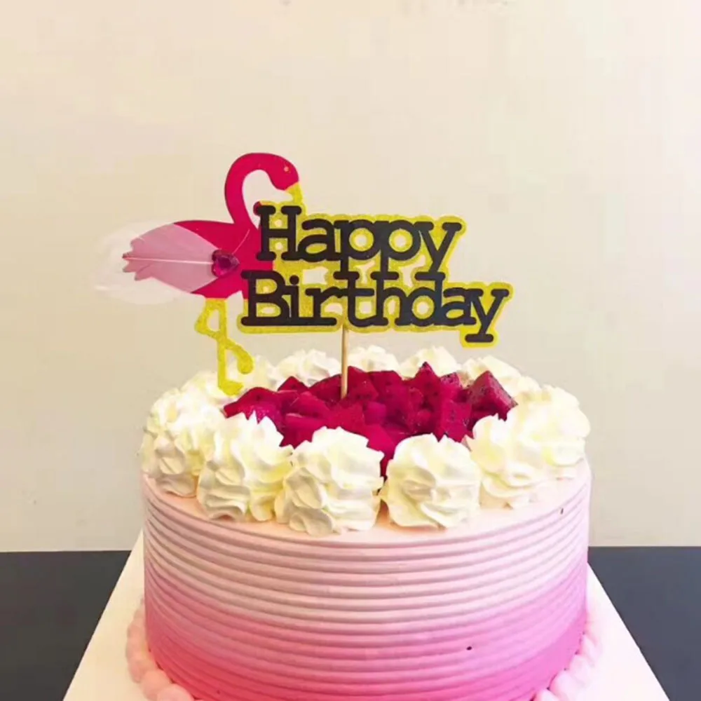 Украшение «Фламинго» для тортов палочки для торта флажков одежда для свадьбы, дня рождения украшения
