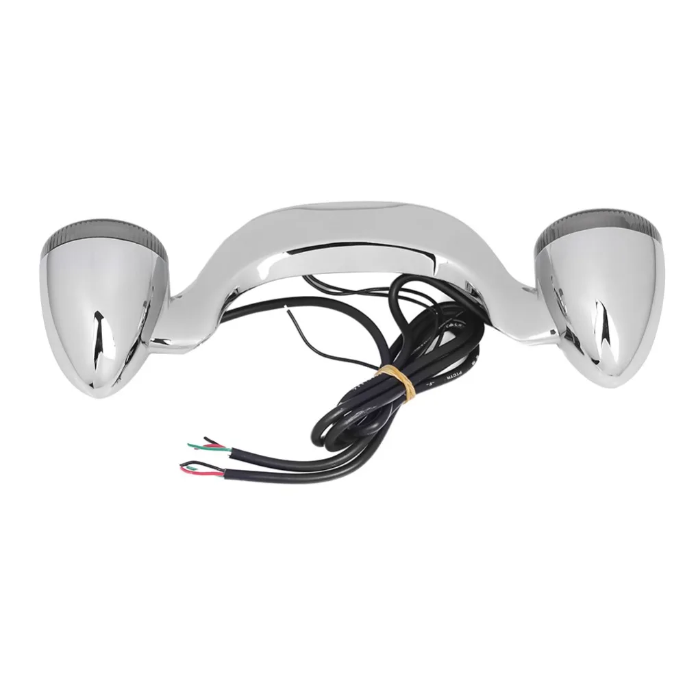  Chrome Motorcycle Smoke Rear LED Brake Light Turn Signal Bar For Harley Touring Street Road Glide 1 - 32846974155
