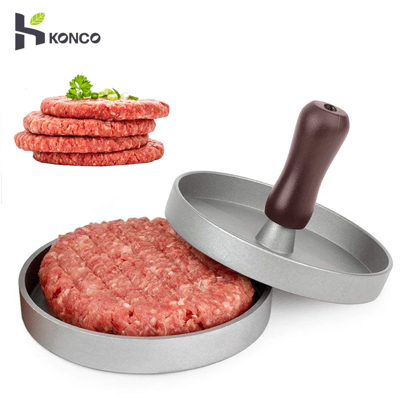 

KONCO Non-Stick Hamburger Meat Press Maker Tool Burger Patty Maker Mold Ideal Meat Pie Making for BBQ, Grilling Accessories