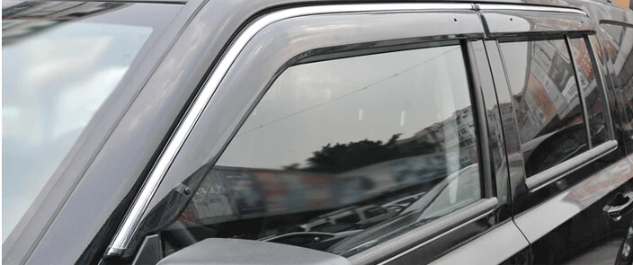

chromed stripe! Window Visor rain sun guard shield deflector 4cs For Jeep Patriot 2015 2014 2013 2012 2011