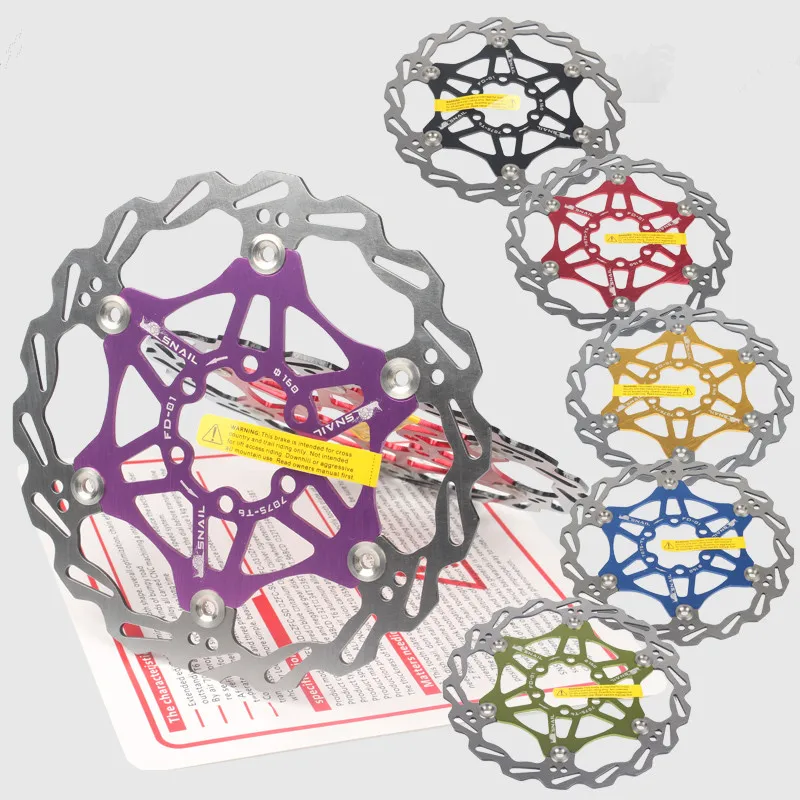 180/160 мм многоцветный сверхлегкий MTB велосипеда шесть ногти плавающий дисковый тормоз ротора роторы