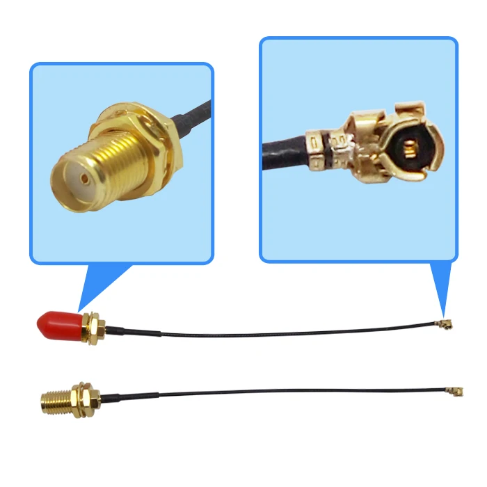 

50PCS NiceRF Pigtail: U.FL to SMA Female Bulkhead Female SMA to IPX1 with 10CM Cable Free Shipping