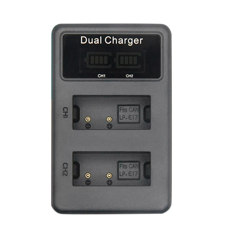 

Lcd Dual Usb Battery Charger For Lp-E17 Lpe17 Lp E17 Camera Battery For Canon Eos M3 M5 M6 Kiss X8I 750D 760D T6I T6S 800D