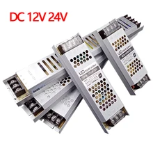 Ultra Thin LED Power Supply DC 12V 24V 60W 100W 150W 200W 300W Lighting Transformers AC 190-240V LED Driver LED Strip Laboratory