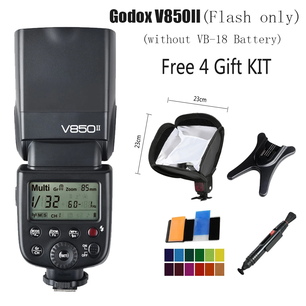 Godox V850II GN60 2.4  Wirless  X  speedlite   DSLR  ( VB18)