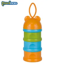 Mamimore 3 Layer Rushed Baby Food Containers Doseur Lait Breast Milk Storage Bag Fruit Cartoon Infant Milk Powder Box Snack Bear