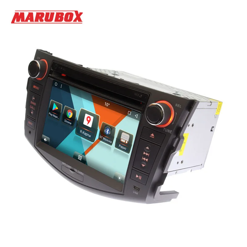Best MARUBOX Double Din Android 8.1 For Toyota RAV4 2005-2013 Car Multimedia Player Octa Core 7" IPS Touch Screen GPS Radio With DVD 2