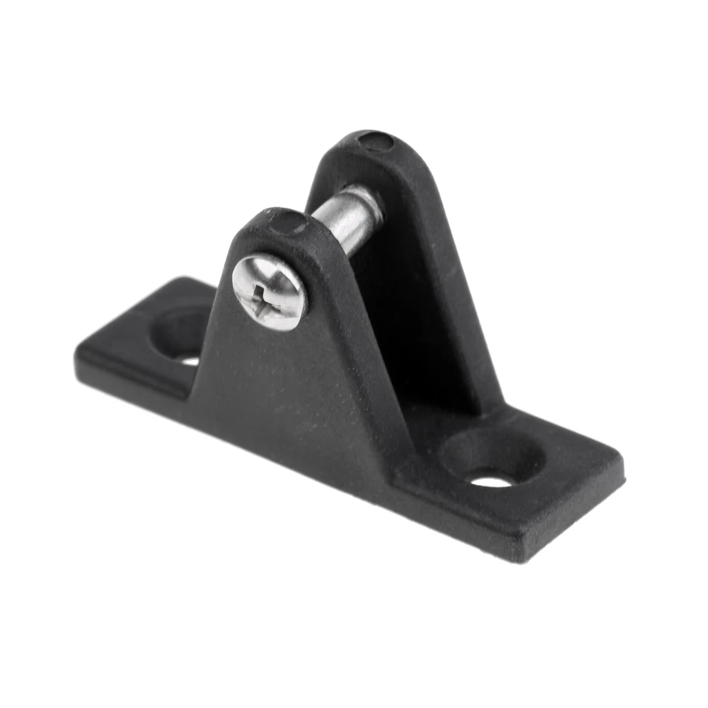 Perfeclan Black Durable Nylon Universal Deck Hinge Angle Side Mount Plate with Bolt  Stainless Steel Hinge Bimini Tops