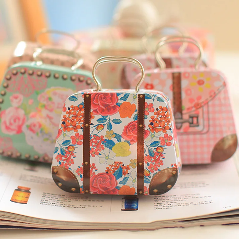 

Colorful Mini Candy Box Packing Boxes Jewelry Candy Case Candy Storage Box Wedding Favor Tin Box Creative Handbags Gift Case