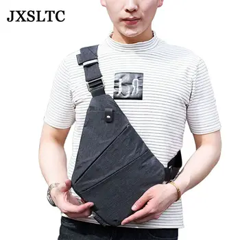 

JXSLTC Travel digital organizer shoulder bag men penalties diagonal hidden bags of digital storage anti-theft gun pack chest bag