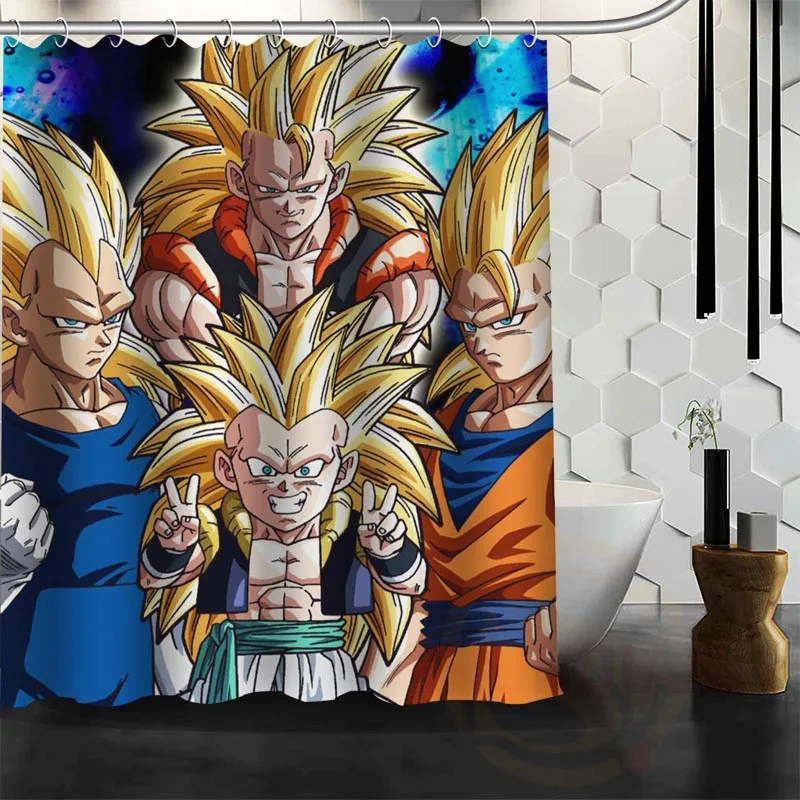 Лучший Хороший индивидуализированный Жемчуг дракона Z Goku занавеска для душа шторка для ванны водонепроницаемая ткань для ванной комнаты больше размера W#@ 1