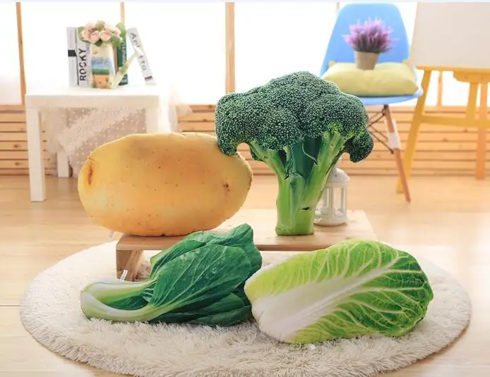 

50cm Creative 3D Simulation Plush Vegetable Cushion Pillow Potato Chair Seat Sofa Meditation Floor Cushion Birthday Gift