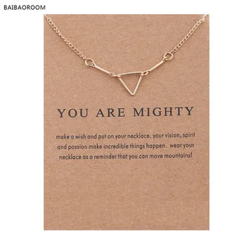 New Gold Plated Bones Triangular Alloy Clavicle Fish Bone Pendant Short Necklace