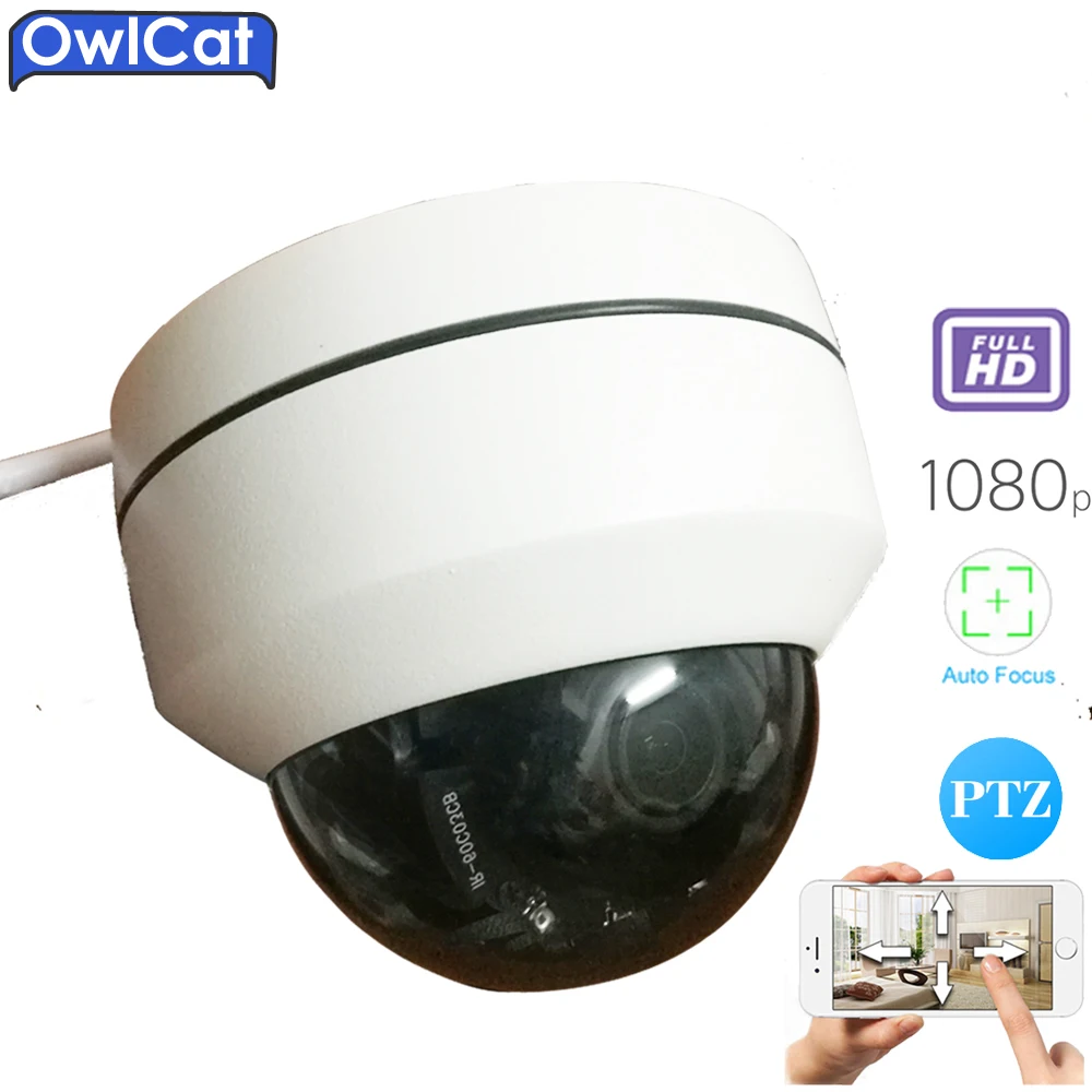 OwlCat SONY HD 1080 P CMOS Поворотная IP Камера Indoor/открытый 2.0MP 3X оптический зум моторизованный безопасности CCTV мини Камера ИК Onvif
