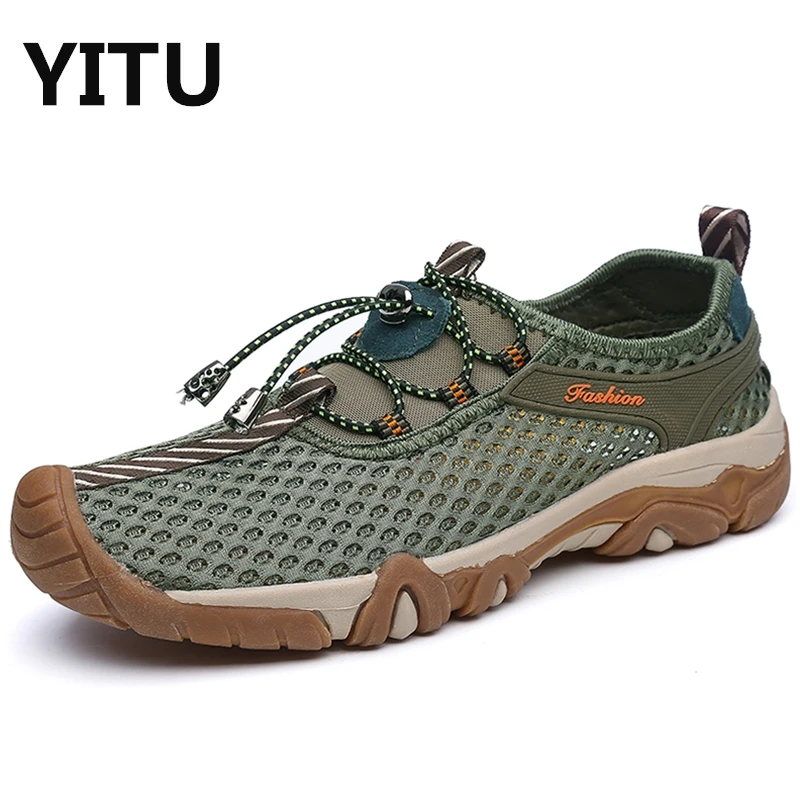 Breathable Air Mesh Hiking Shoes for Men Low cut Outdoor Walking