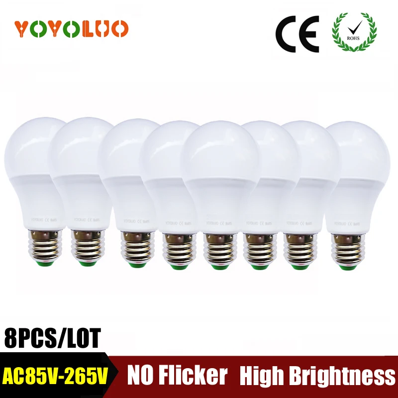 

Top quality LED Lamp E27 led bulb B22 85-265V 3W 5W 7W 9W 12W Lampada LED Light SMD2835 Chandelier Lights Bombillas Lamparas LED