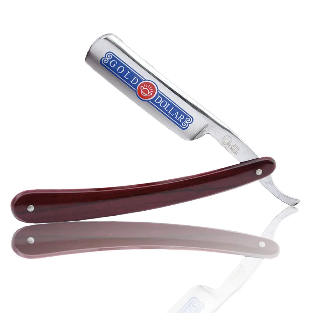 Classic Straight Edge Stainless Steel Blade Barber Razor Wet Shaving