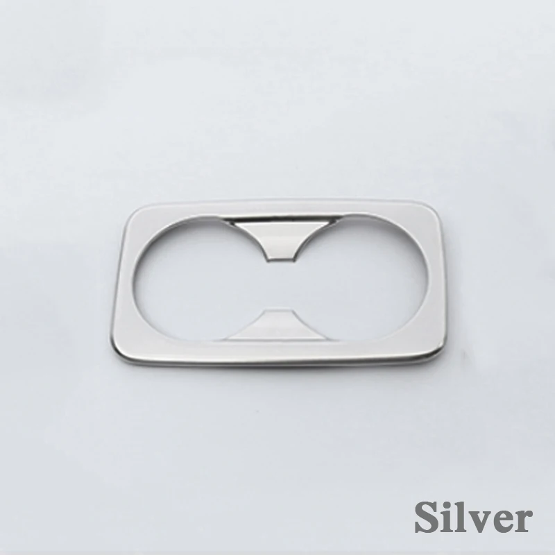 Для KIA K3 Cerato Forte BD автомобильный Стайлинг ВНУТРЕННИЙ Задний держатель для стакана воды рамка блестки внутренняя наклейка аксессуары для интерьера - Название цвета: Silver