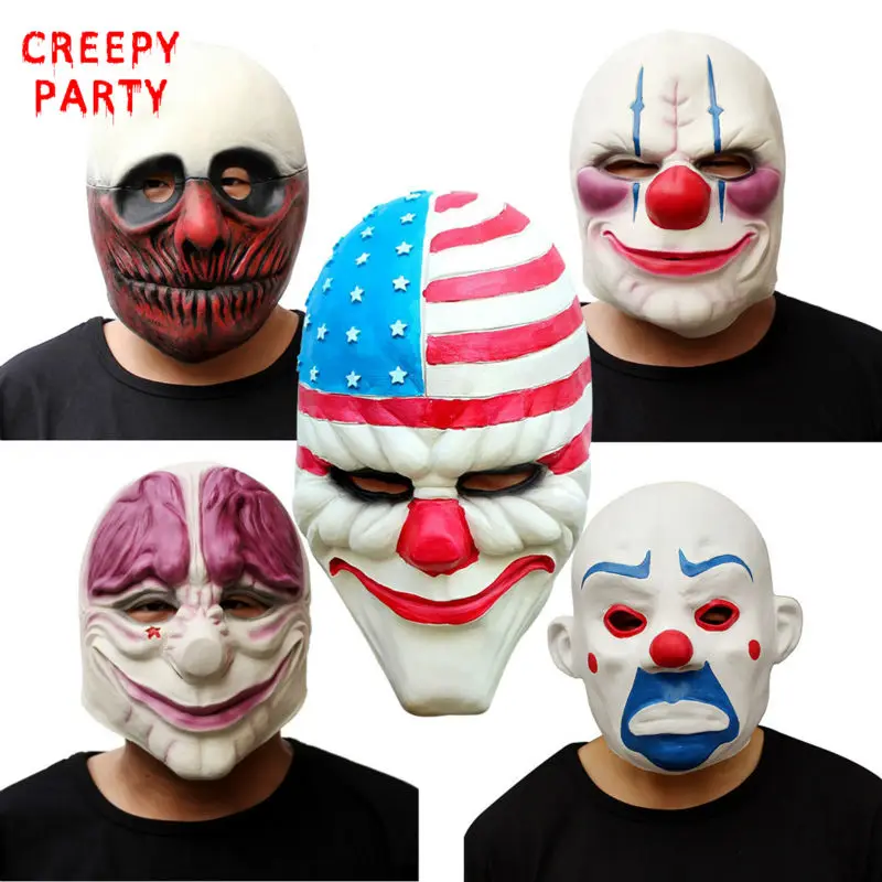 Маска ужаса Payday 2 Реалистичная серия игр латексная маска для взрослых полный