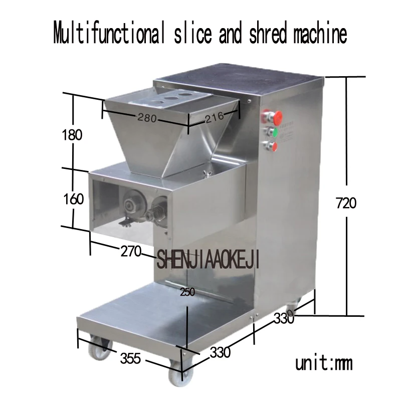 Электрическая ломтерезка для мяса из нержавеющей стали коммерческая машина для резки мяса GY-QR-180 многофункциональная Мясорубка 110 В/220 В 750 Вт