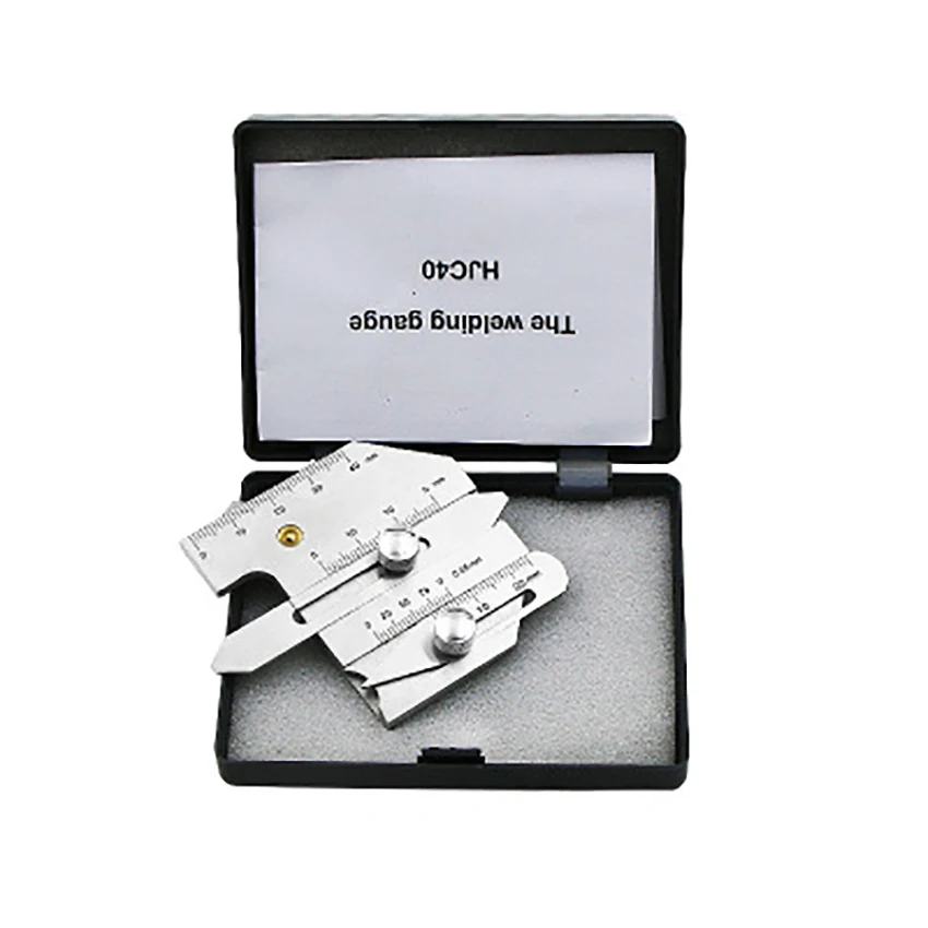 1PC HJC40/HJC40B Groove Angle Undercut Depth Ruler Welding Gauge Stainless Steel Weld Test Measuring 0-40mm 5-40mm | Инструменты