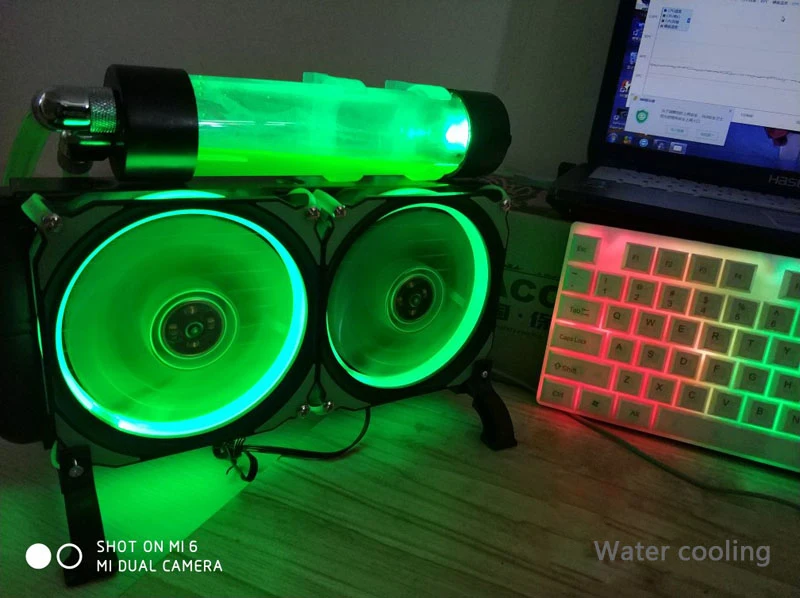 DIY gaming laptop water cooling system kit aluminum notebook cooler Radiator Pump Reservoir Heat Sink 240mm row for PC computer