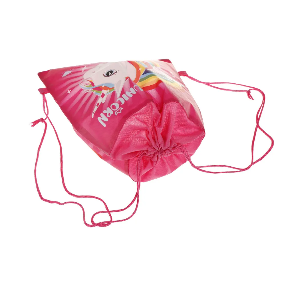 1 шт. мультяшный Единорог сумка на шнурке Детские сувениры для вечеринки ко дню рождения дорожная сумка для хранения школьные рюкзаки для девочек 36*27 см