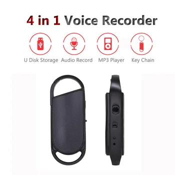 

30hrs Long Recording Professional Mini Key Chain Voice Recorder Portable Activated Digital Audio Sound USB MP3 Player