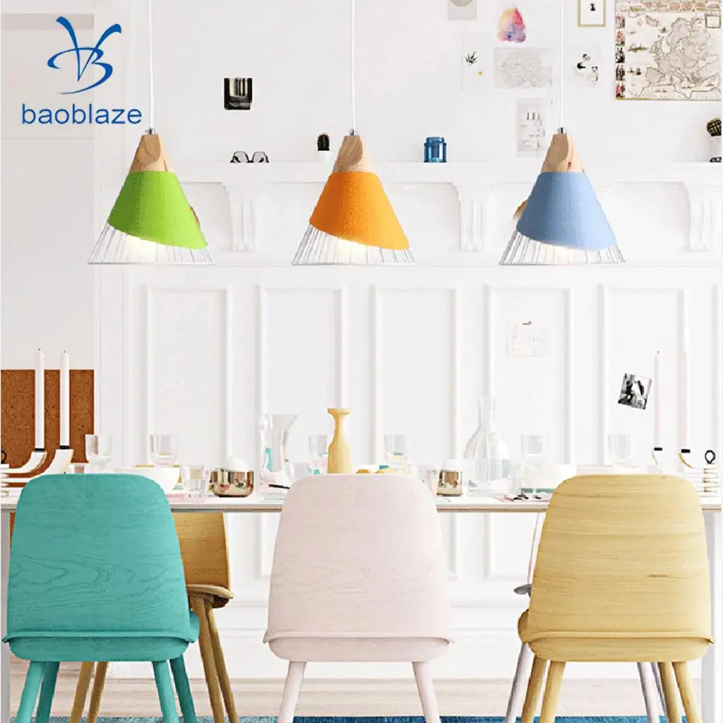 E27 Chandelier Shade Decor Home Iron Wood Lighting Chandelier Fixture