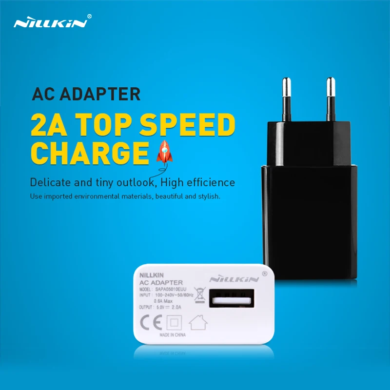 

1PCS Nillkin Charger 5V 2A Passed FCC|CE USB Plug Power Wall Charger Safe And Fast charge For Samsung for xiaomi USB Charger