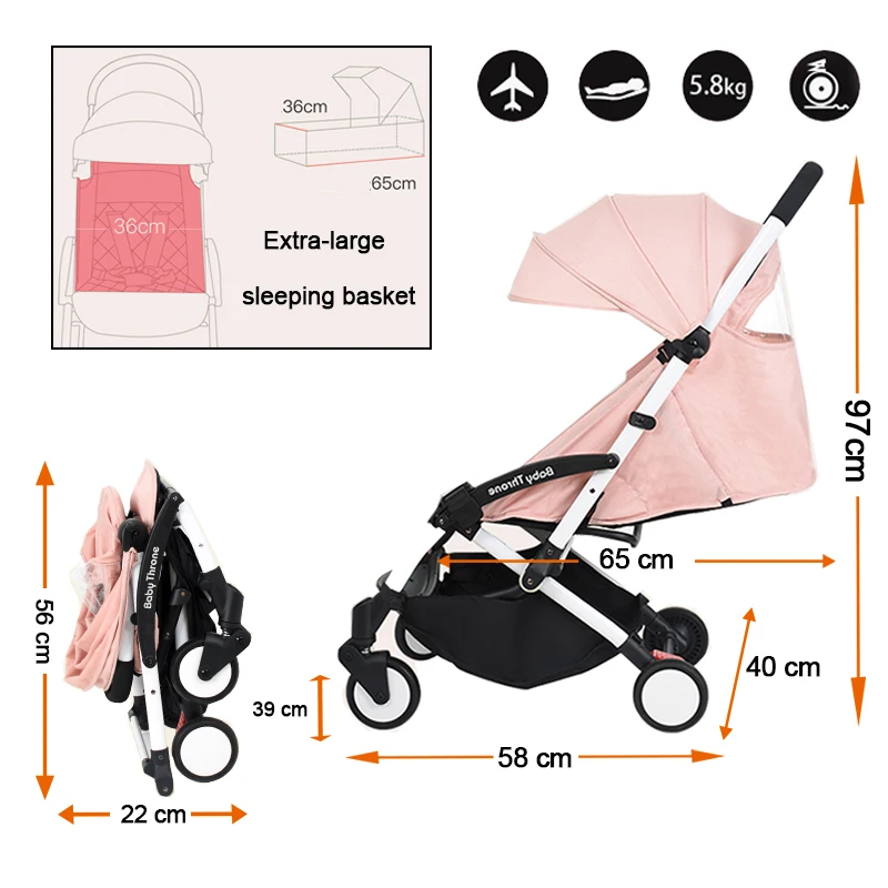 Baby Throne Portable Baby Stroller Light Weight Umbrella Stroller Baby Wheelchair Prams Carriage Fo