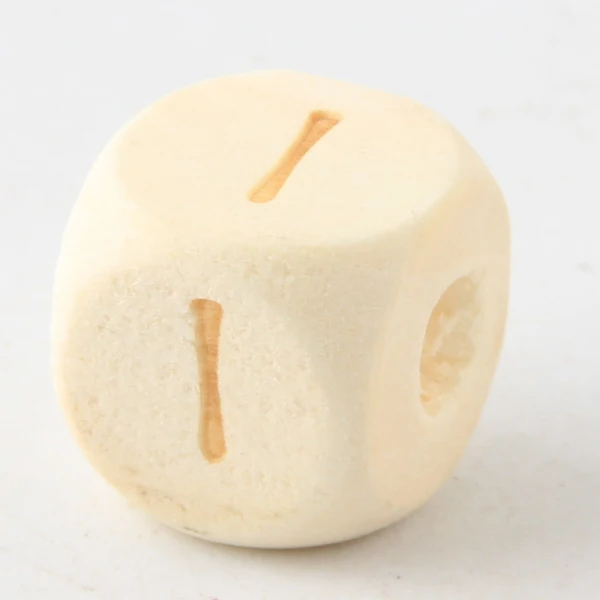 DIY 20Pcs Natural Wooden Letter Beads Square Alphabet Wood Beads For
