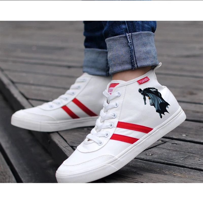 DC Comics Justice League Batman Cartoon Printing high top breathable canvas uppers sneakers student