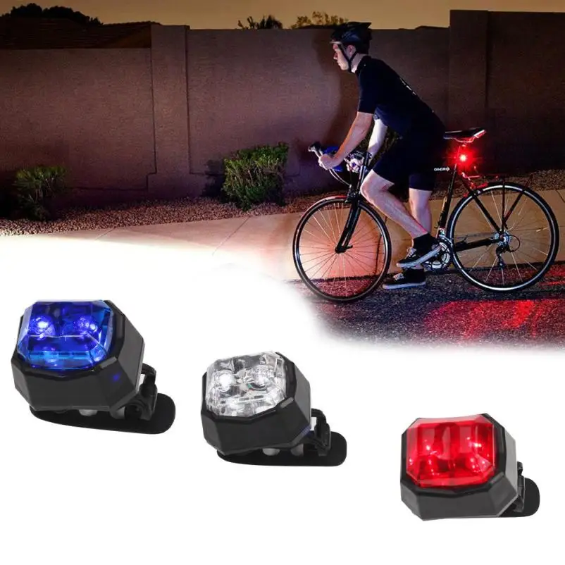 Cheap 2018 NEW PC Bicycle Head Light Bicycle  Cycling Front Light 2 LED Back  Tail Lamp Light  Flashing Warning Red AP0803 15