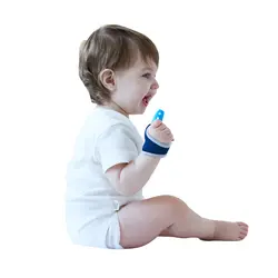 Детские безопасный Прорезыватель для зубов силиконовый без бисфенола А для зубов кормящих обучение младенческой палец кисти для 0-6 месяцев