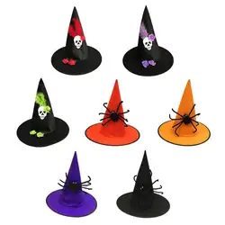 1 шт. вечерние украшения для взрослых женщин классная черная шляпа ведьмы аксессуары для костюмов на Хэллоуин черная шляпа для