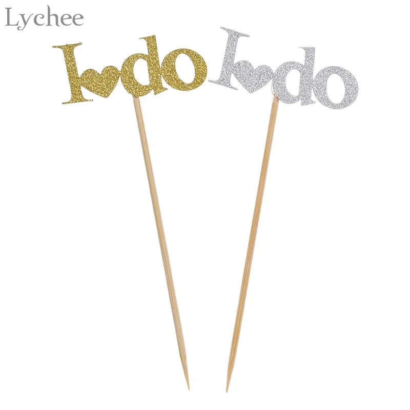Lychee 10 шт. I Do топперы для торта принадлежности для свадебной вечеринки Свадебные сувениры для душа вечерние украшения