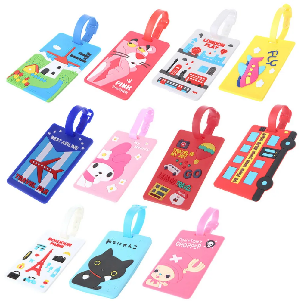 

Cartoon Pattern Travel Luggage Bag Tag Name Address Tel Label Holder Baggage Tag