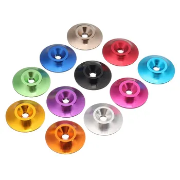 

10cs/Set M3AN4 M3 Aluminum Alloy Countersunk Conical Grommet Gasket Washer Spacer Anodize Multi-color Colorful Pink Orange Green