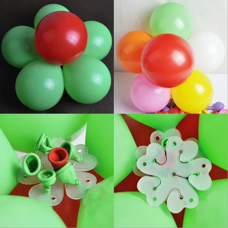 

Hot sale ! new balloon seal clip( 100pcs/lot) Observing double plum balloon modeling clip Balloon Accessories