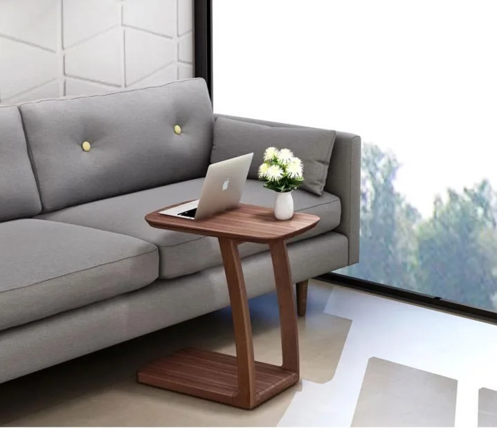 Simple Modern 100% wood tea table sofa side table small tea table coffee desk bedroom mini bedside cabinet living room furnitur
