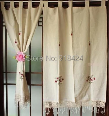 

Size1.0*1.5m Finish Products Embroidered Cotton Linen Fabrics Curtains,Short Curtains,Japanese Door Curtain,Free Shipping.