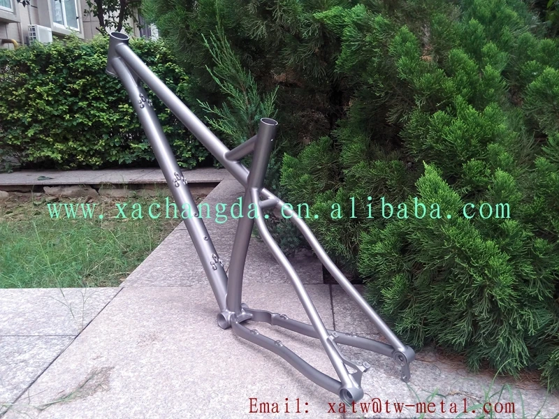 Top XACD made titanium fat bike frame with thru 142X12mm dropout 1