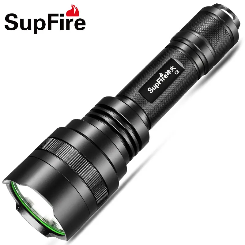 Supfire фонарик Linterna светодиодный фонарь C8 T6 Lanterna Электрический 18650 латарка для Imalent