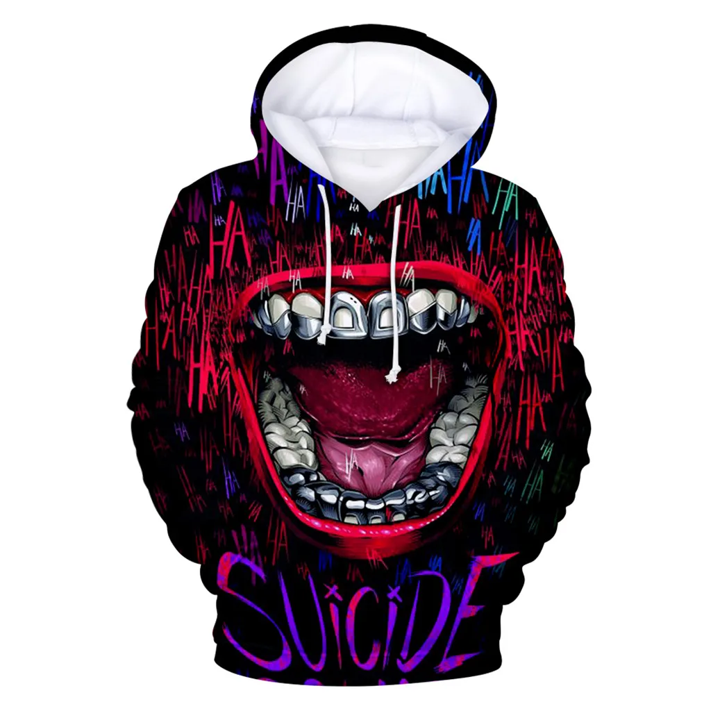 

Haha Joker 3d Print Sweatshirt Hoodies Men And Women Hip Hop Funny Autumn Streetwear Hoodies Sweatshirt For Couples Clothes 2019