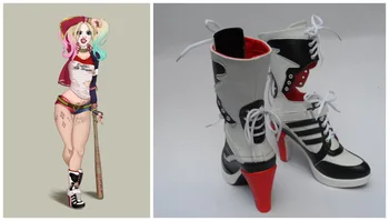 

New Anime Shoes Batman Suicide Squad Quinn Cosplay Boots High Quality Customized