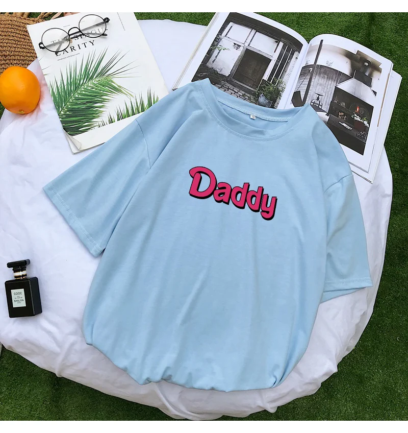 T Shirts Women Summer Funny DADDY Letter Print Tshirt Harajuku Casual Streetwear Kawaii Plus Size Camiseta Mujer Tee Shirt Femme (12)