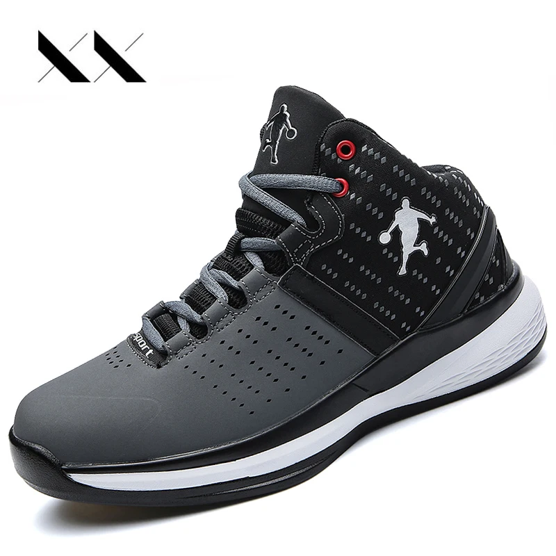 Plus Size 36 47 Men Basketball Shoes High Top Sport Cushion Sneakers